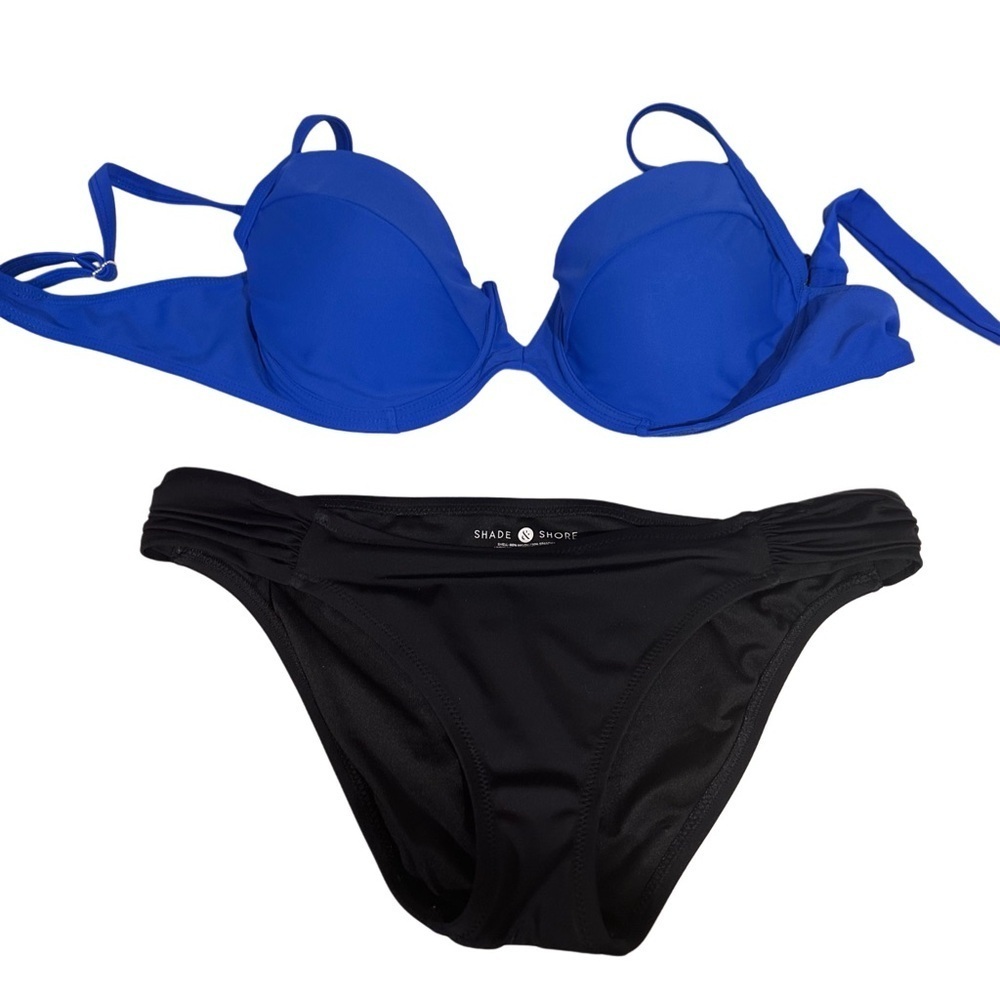 H2OH Swim Bikini “Posh” Top Electric Blue, Padded, Tie Back Adj. Straps XL - Picture 12 of 15